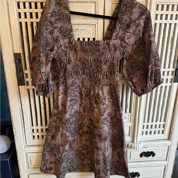 Ganni brown floral dress - Picture 4 of 5